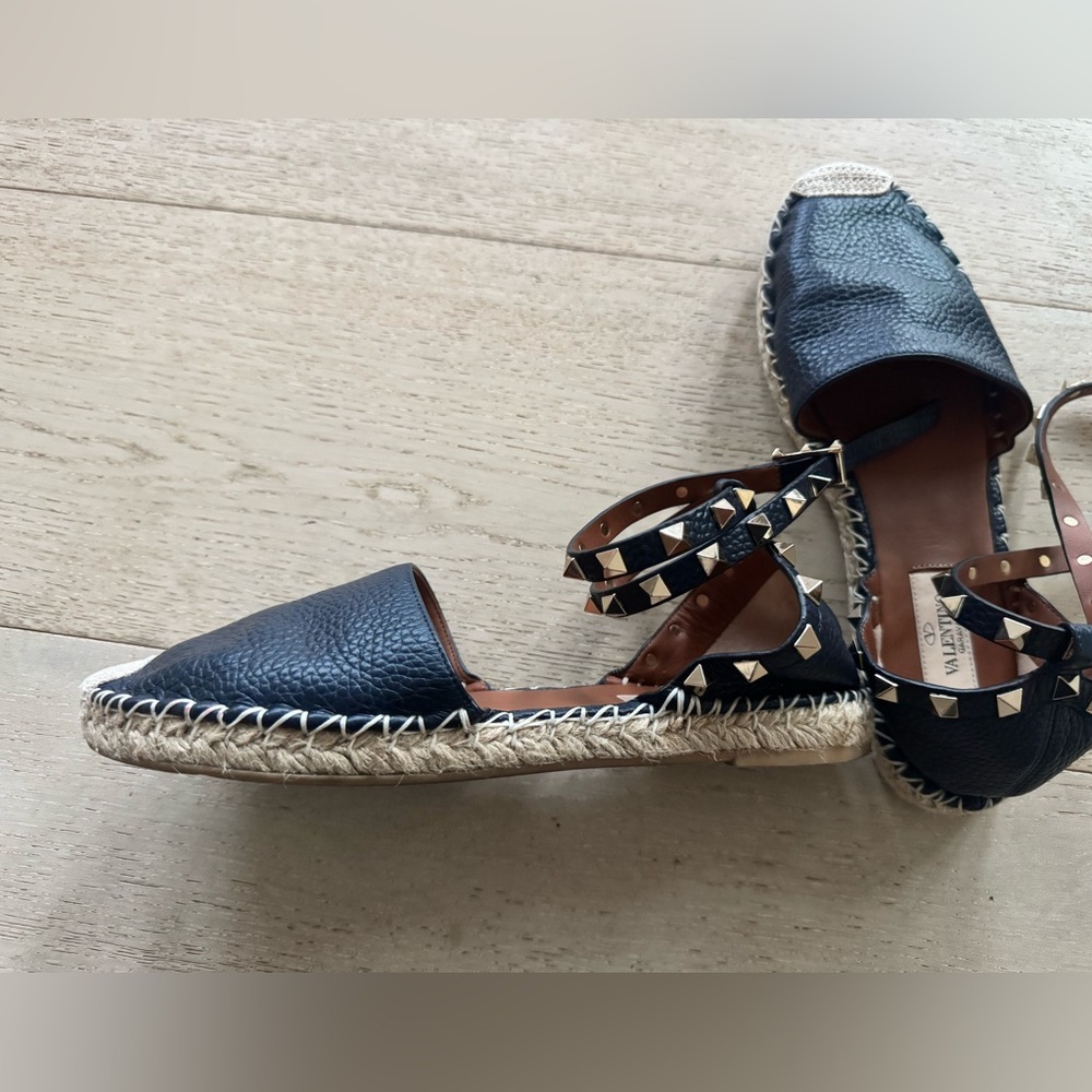 Valentino Garavani Espadrille Flats 37 blue rock stud - Picture 4 of 10
